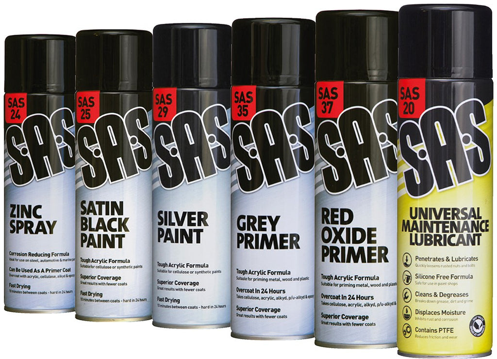 S.A.S Assorted Pack - Paint Aerosols 500ml