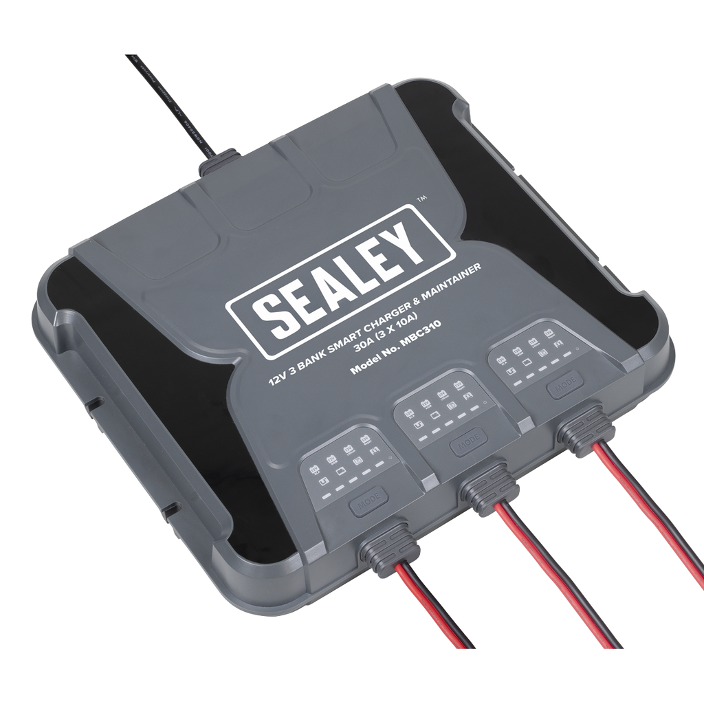 3 Bank 12V Smart Charger & Maintainer 30A (3 x 10A)