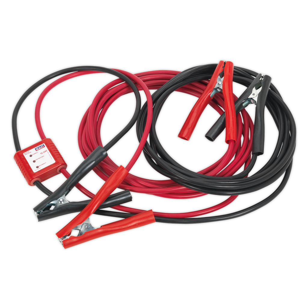 PROJ/12/24 Booster Cables 25mm² x 7m 450A with 12/24V Electronics Protection