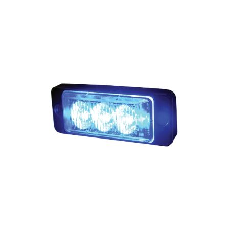 R65 LED Warning Light 3 Blue 12/24volt Bx1