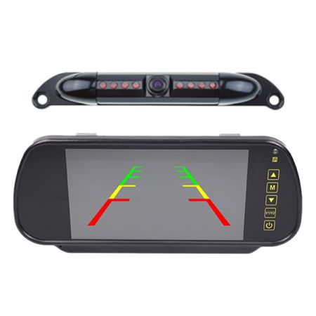 7" 1080P AHD REAR VIEW NUMBER PLATE REVERSING CAMERA KIT(720P CAMERA) – 12V