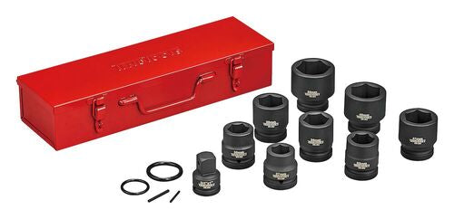 Teng Tools 1" IMPACT CR-MO SOCKET SET WITH CASE DIN 27-50MM