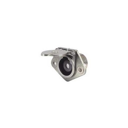 Socket Heavy Duty Single Pole with Cover Metal Bg1