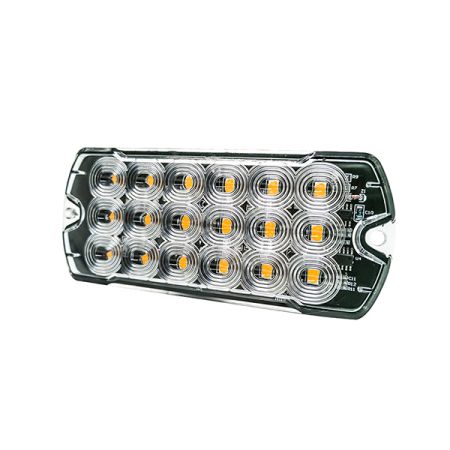 R65 LED Warning Light 18 Amber 12/24volt Bx1