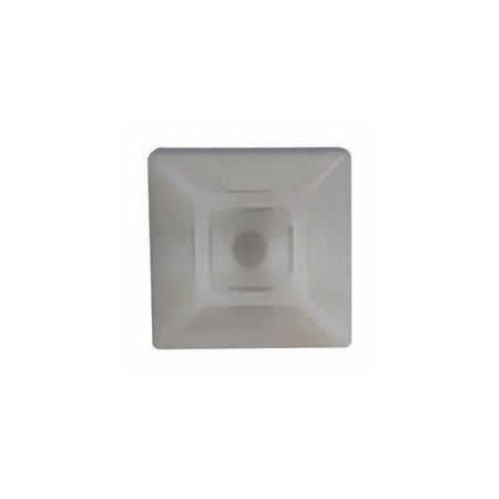 Sticky-Back Cable Tie Base White Pk25