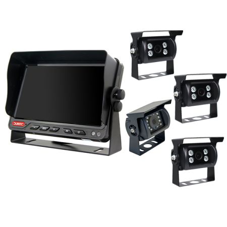 CCTV Kit 7" Quad Colour 4 Rear Cams 12/24v Bx1