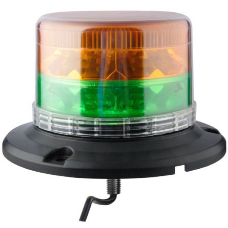 Dual Colour Beacon Amber Green 12/24V Single Bolt Bx1