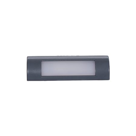 LED STEPLITE 12V 1.4W 210LM IP66 + HALF OPEN TRIM GREY