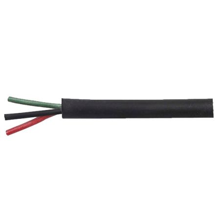 Cable 3 Core Thin Wall  16/0.20mm Rd/Gn/Bk with Black Outer 100M