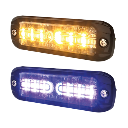 LED Warning Light Amber + HINVII 12/24V Bx1