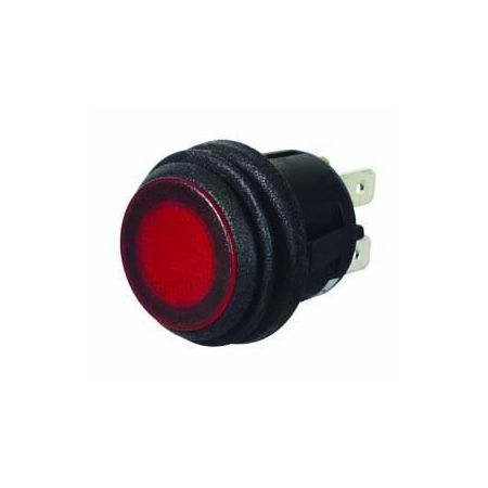 Switch Push/Push Red LED 12/24 volt bg1