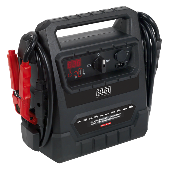 12/24V RoadStart® Emergency Jump Starter 4600 Peak Amps - DEKRA Approved