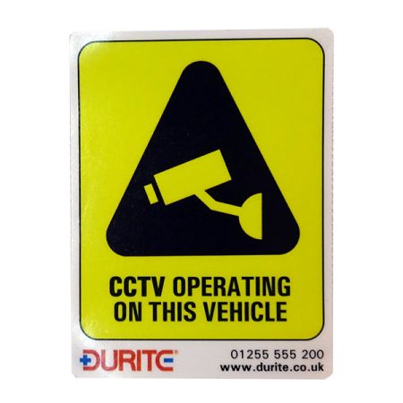 CCTV Operating on this Vehicle - Internal, Small- Pk5