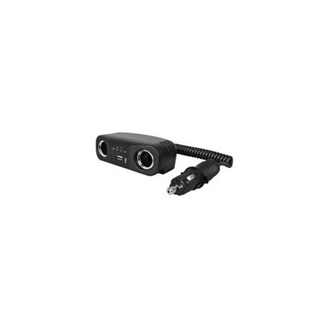 Cigarette Lighter 12 volt 2 way Adaptor Socket + USB Bg1