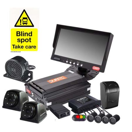 3 Cam DVR Blind Spot Kit Kit, 7" Monitor Bx1