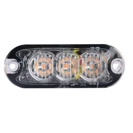 R65 R10 LED Warning Light 3 LED's Amber 12/24volt IP69K Bx1