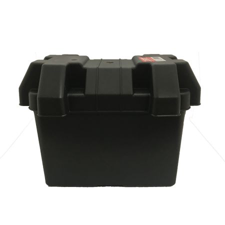 Battery Box Small. Black Plastic with Lid Bx1