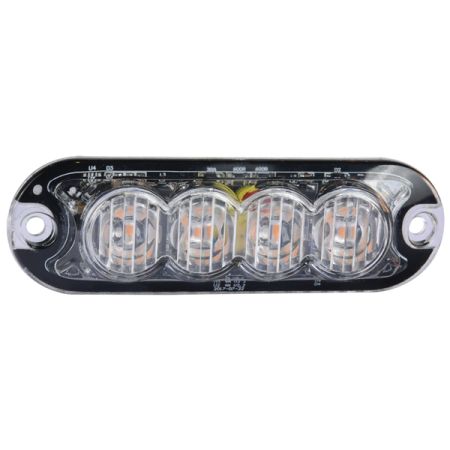 R65 R10 LED Warning Light 4 LED's Amber 12/24volt IP69K Bx1