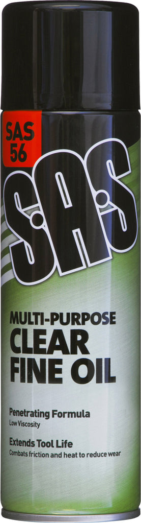 S.A.S Clear Fine Oil 500 ml Aerosols PK6