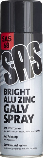 S.A.S Bright Alu Zinc Galv Spray 500ml PK6